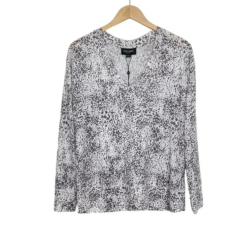 David Lerner Animal Print Sweater Medium